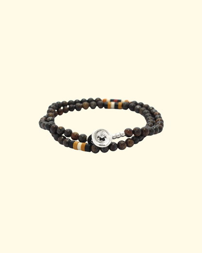 Stone Double Wrap Bracelet | Bronzite