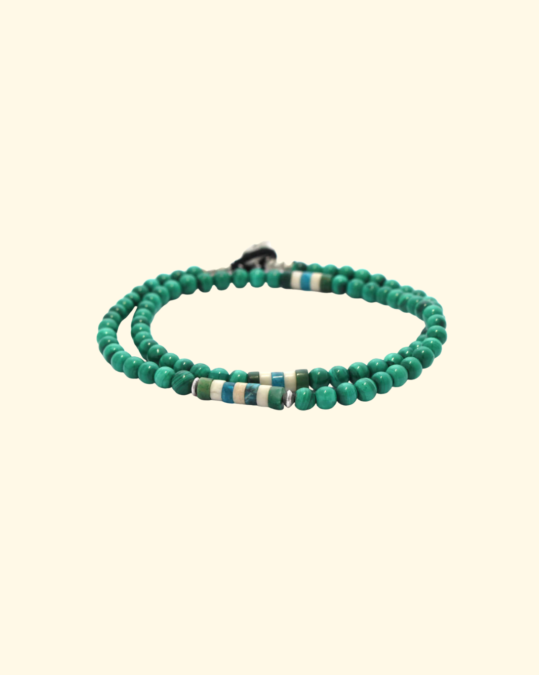 Stone Double Wrap Bracelet | Malachite