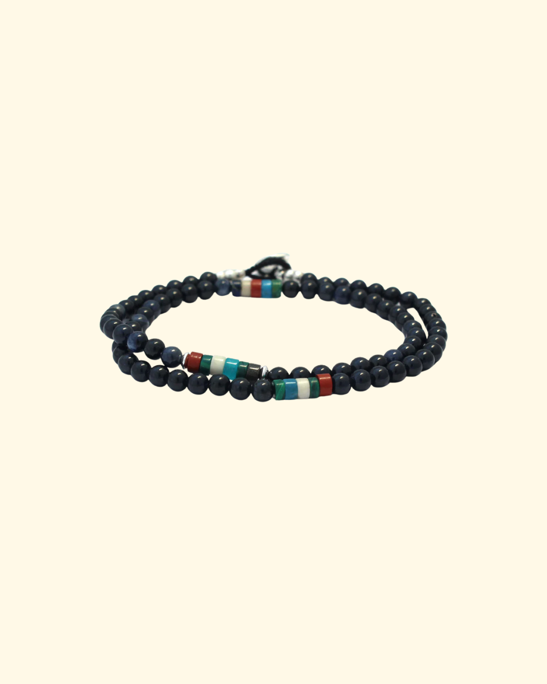 Stone Double Wrap Bracelet | Sapphire