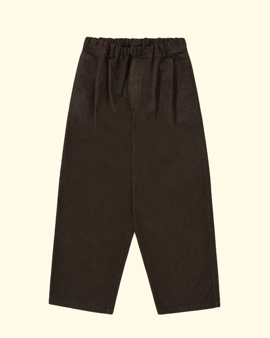 Two Tuck Wide Pants | Brown