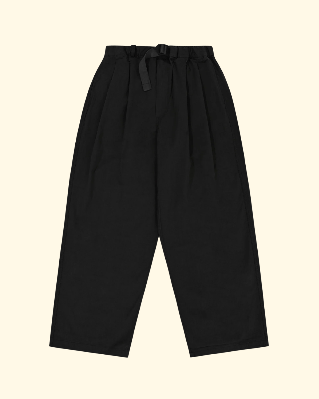 Two Tuck Wide Pants | Black
