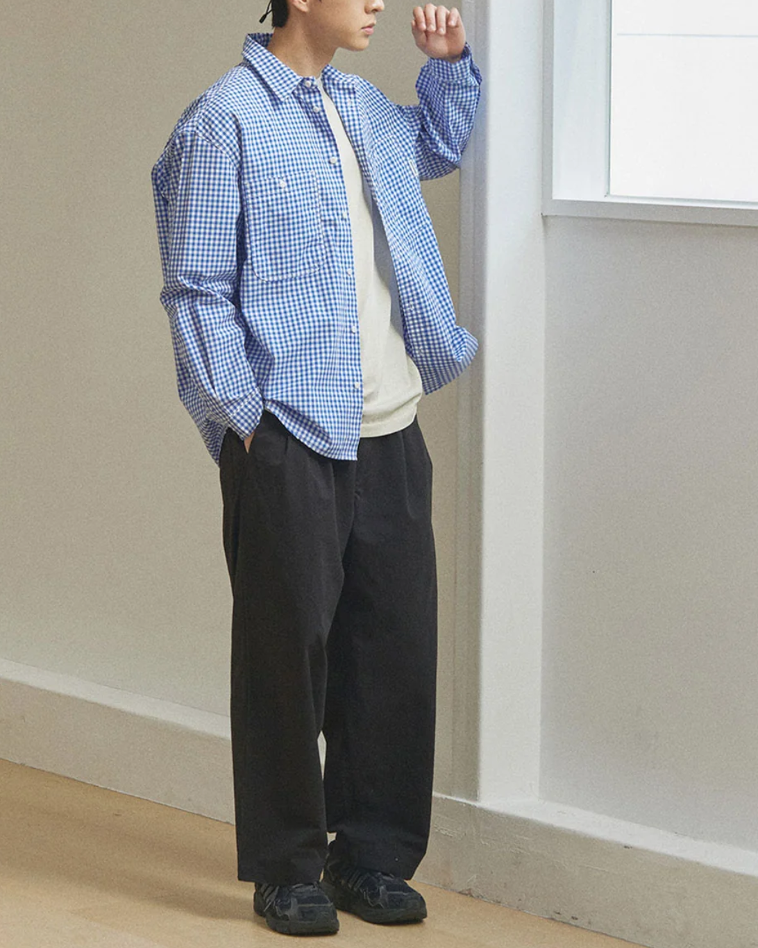 Two Tuck Wide Pants | Black