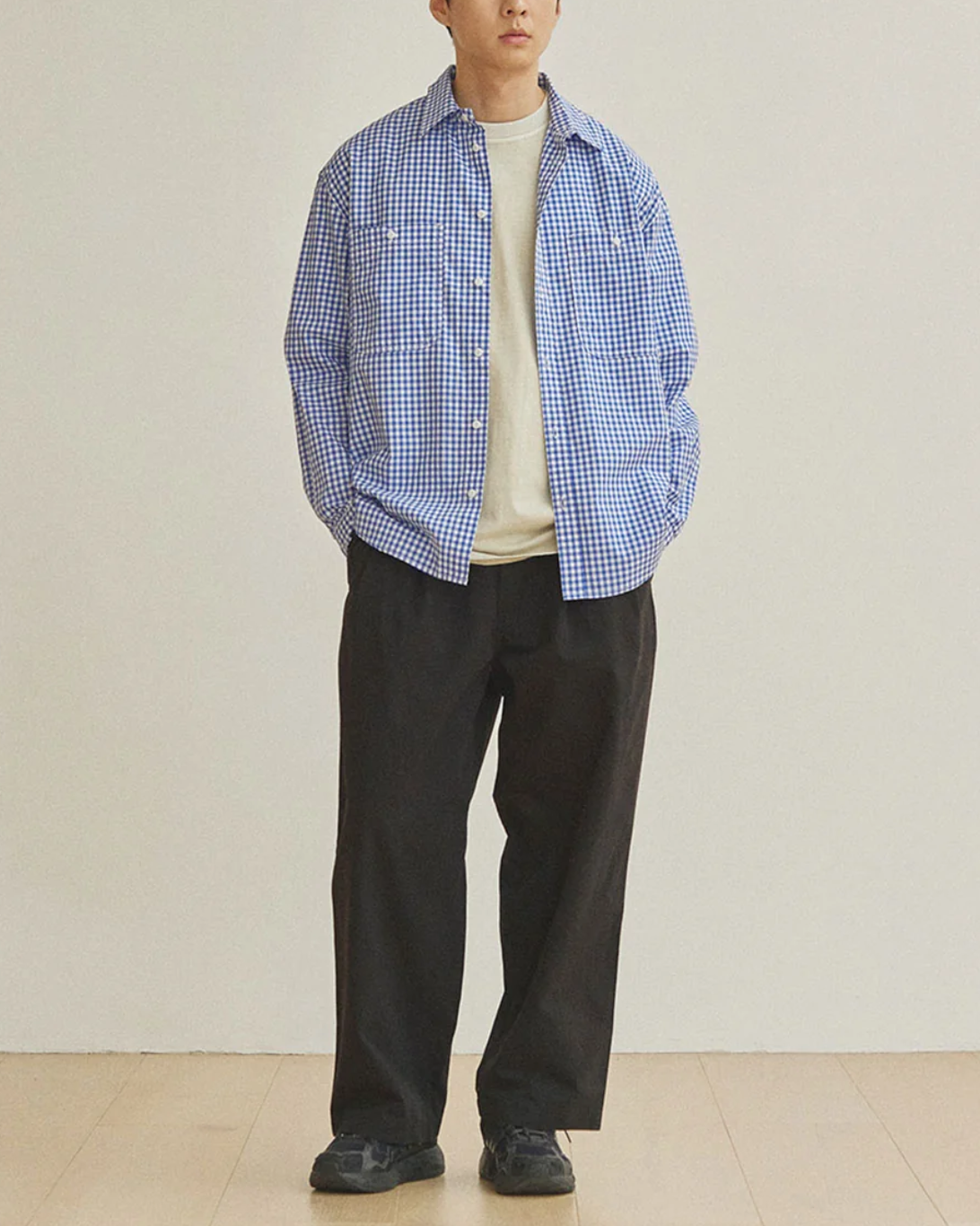 Two Tuck Wide Pants | Black