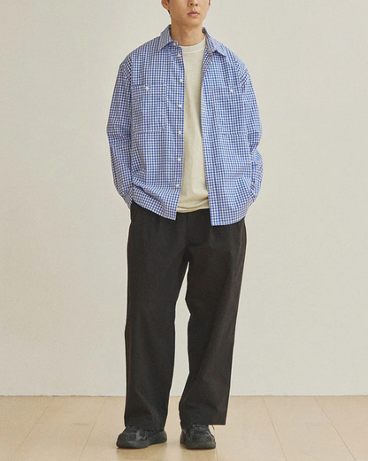 Two Tuck Wide Pants | Black