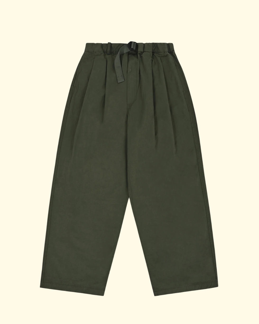 Two Tuck Wide Pants | Khaki Army