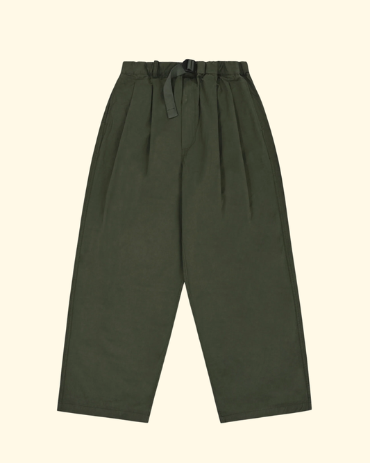Two Tuck Wide Pants | Khaki Army