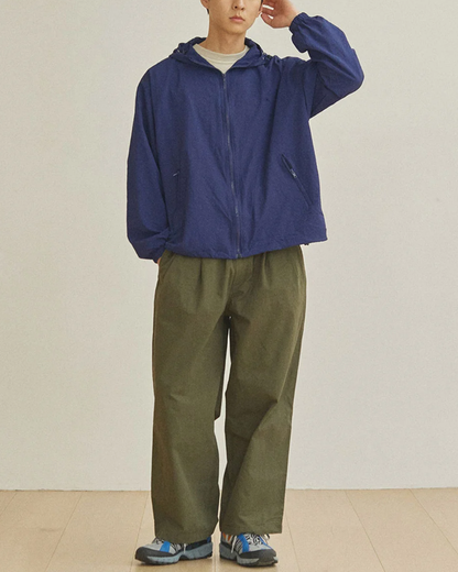 Two Tuck Wide Pants | Khaki Army