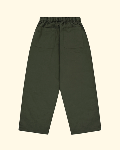 Two Tuck Wide Pants | Khaki Army