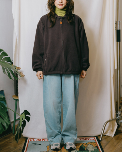 Fleece Bomber Jacket | Brown