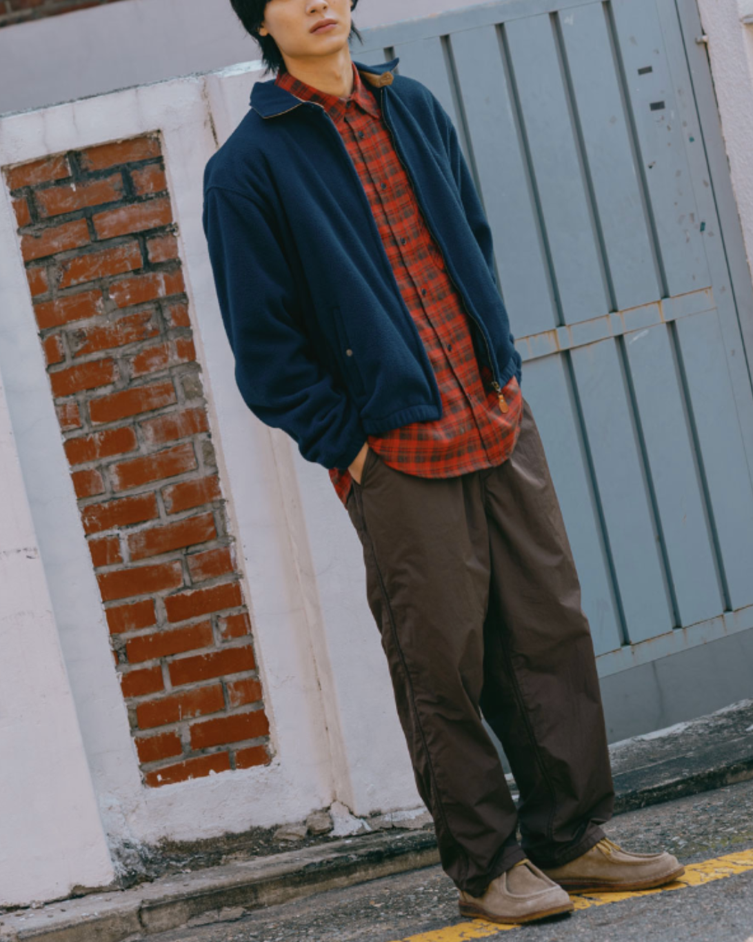 Fleece Bomber Jacket | Navy