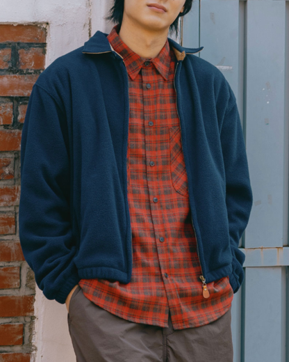 Fleece Bomber Jacket | Navy