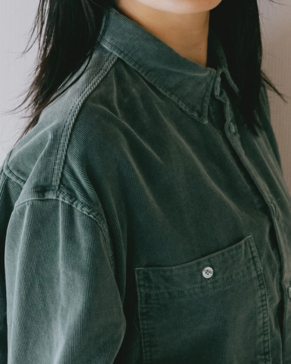 Pigment Corduroy Shirt | Deep Green