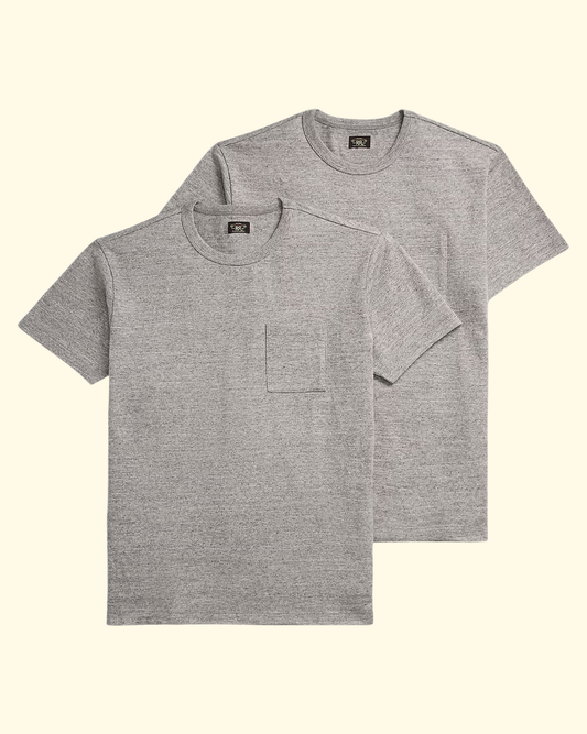 Jersey Pocket T-Shirt 2-Pack | Grey Heather