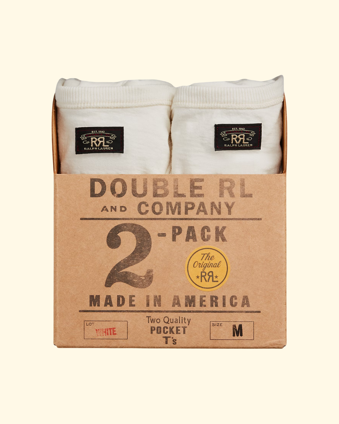 Garment-Dyed Pocket T-Shirt 2-Pack | Warm White