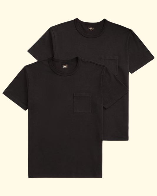 Garment-Dyed Pocket T-Shirt 2-Pack | Black