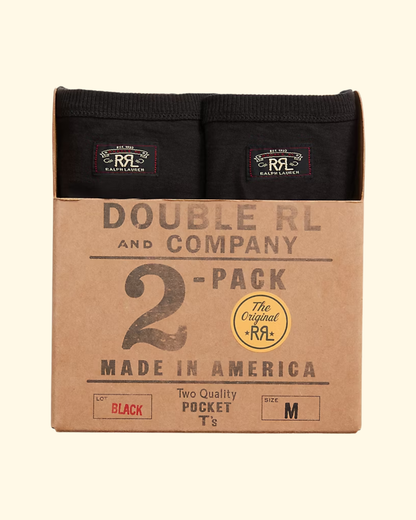 Garment-Dyed Pocket T-Shirt 2-Pack | Black