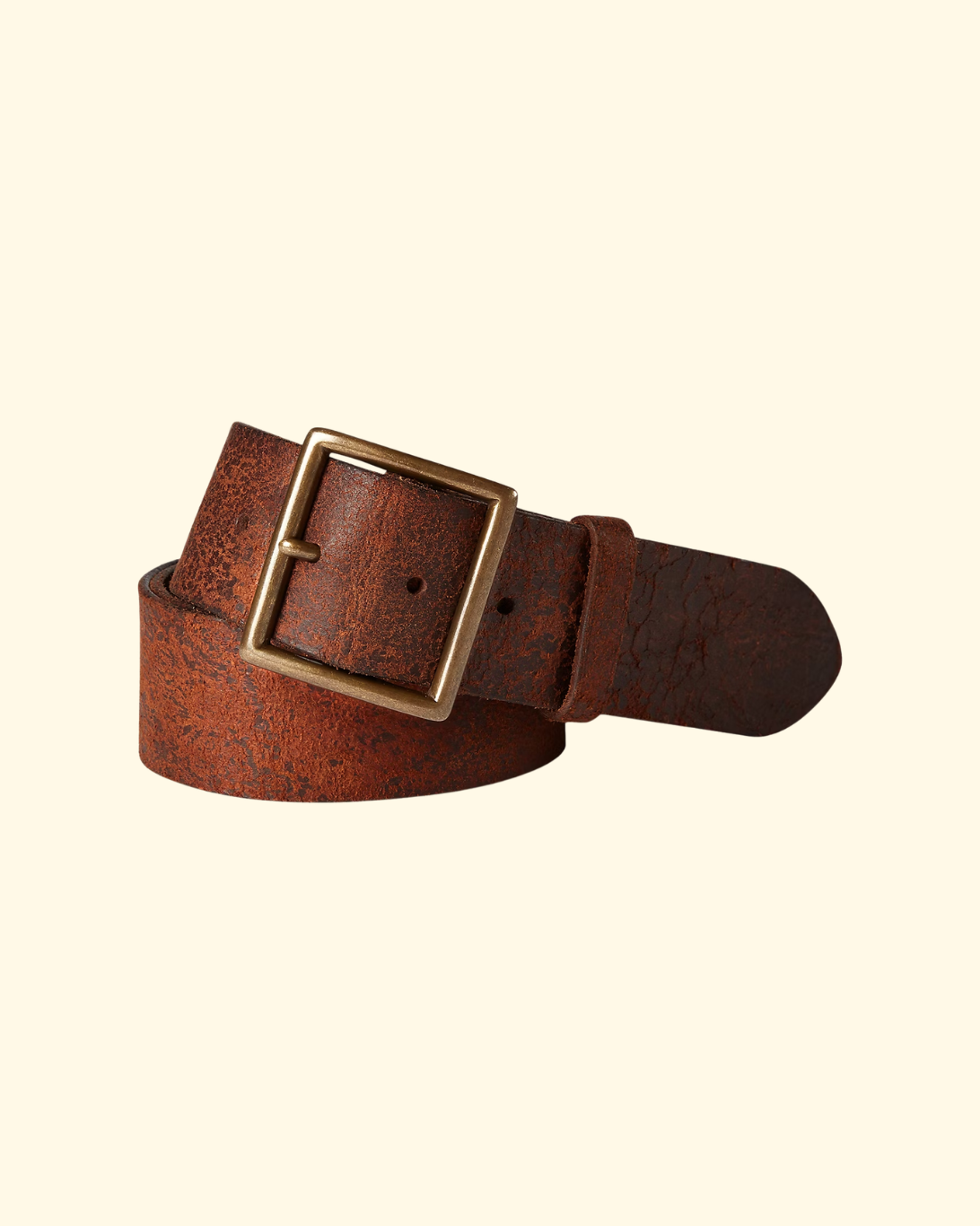Distressed Leather Belt | Tan