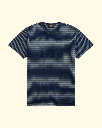 Striped Jacquard T-Shirt | Indigo Multi