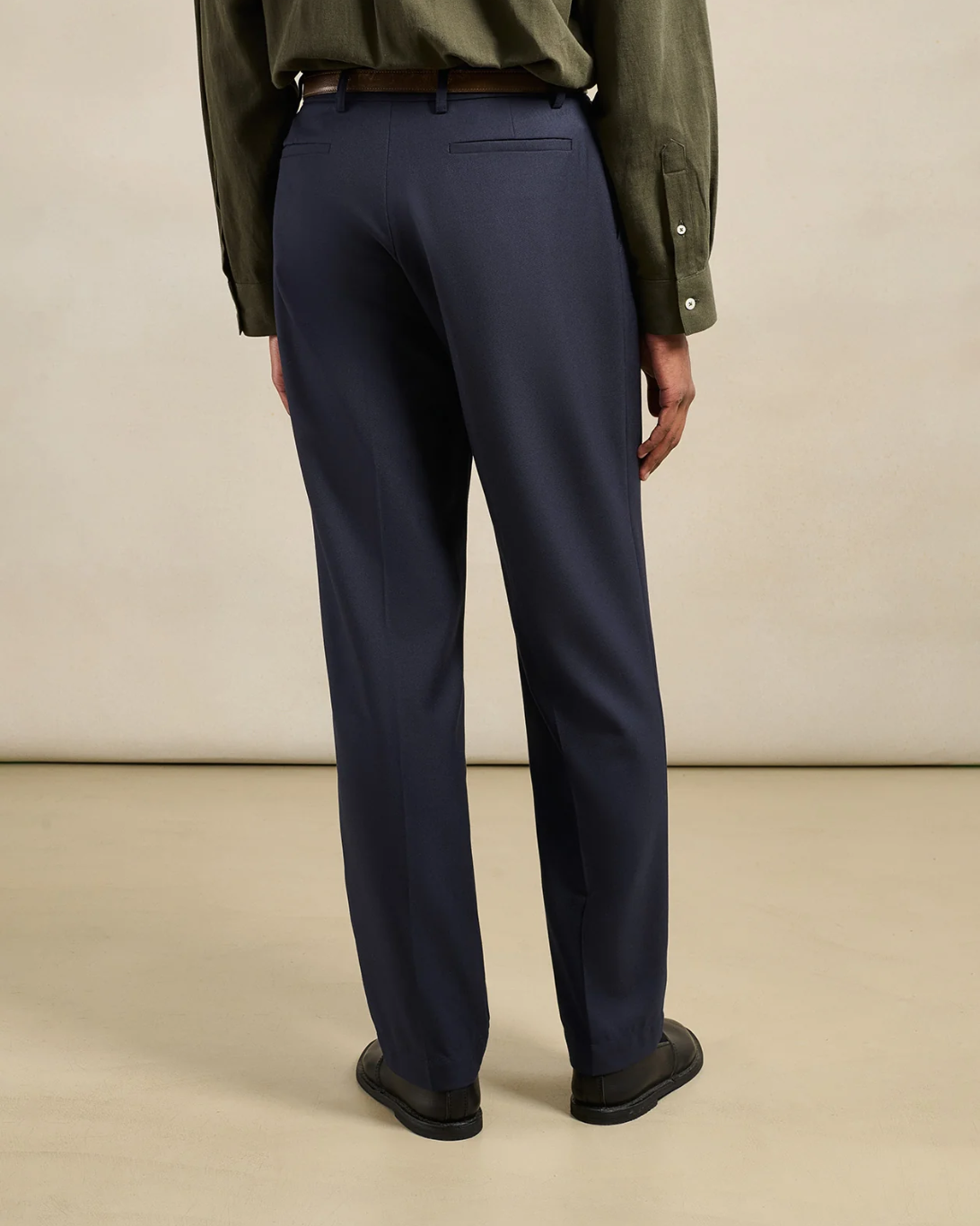 One Pleat Trousers | Dark Navy