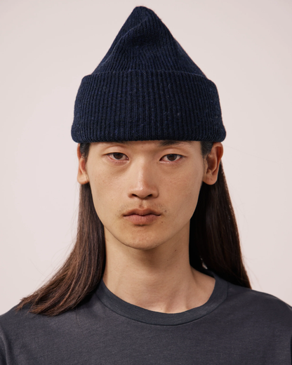 Seamless Wool Beanie | Navy