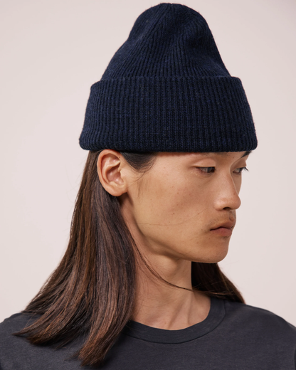Seamless Wool Beanie | Navy