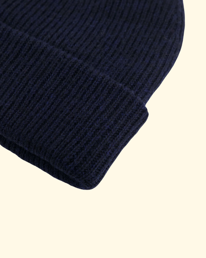 Seamless Wool Beanie | Navy