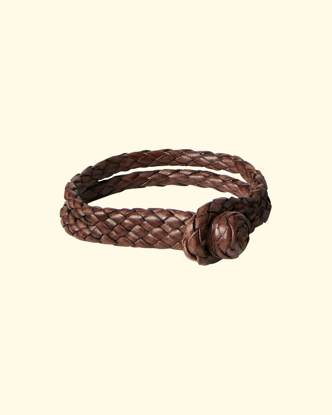 Hand-Braided Leather Bracelet | Brown