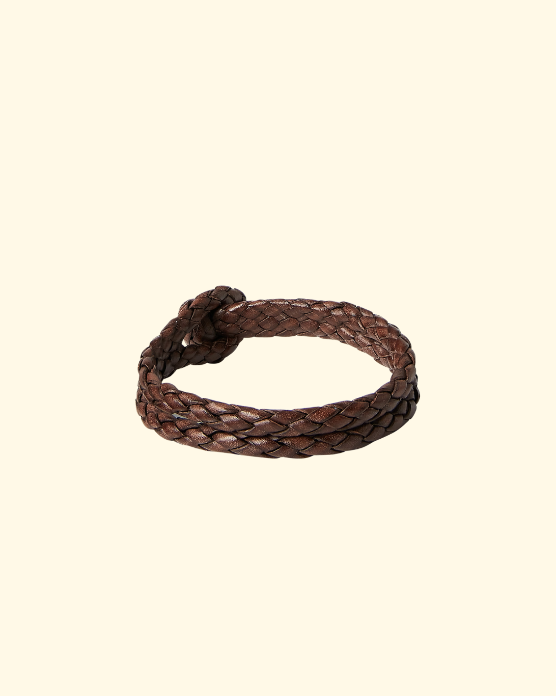 Hand-Braided Leather Bracelet | Brown