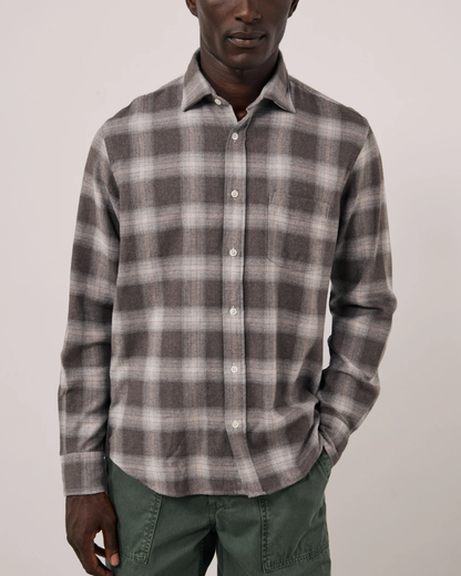 Paul Brushed Check Shirt | Brown