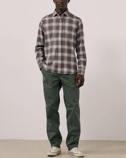 Paul Brushed Check Shirt | Brown