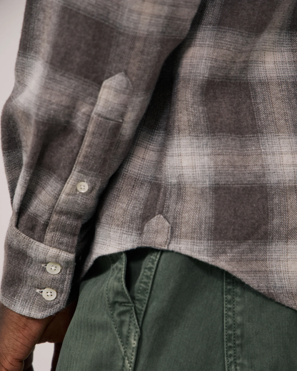 Paul Brushed Check Shirt | Brown