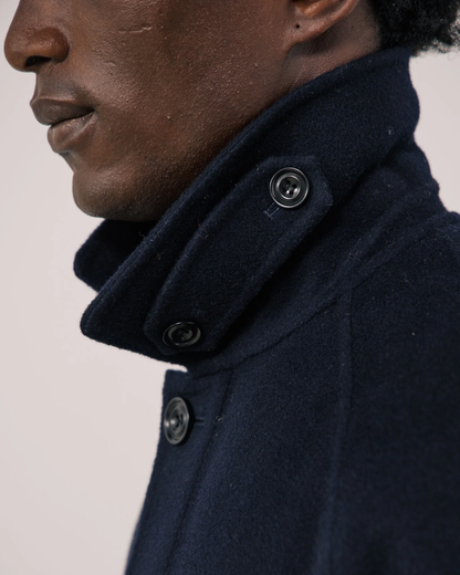 Graig Wool Coat | Navy