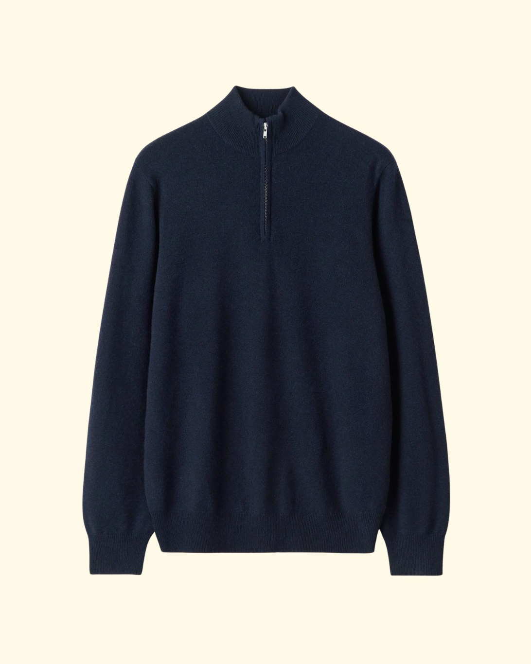 Cashmere Half Zip | Navy