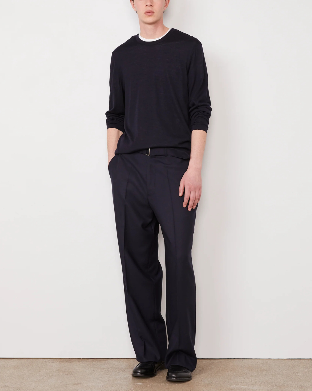 Liev L/S Tee | Navy Ink