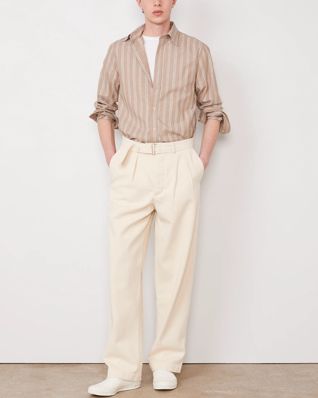 Alex Mini Stripe | Cream/Ginger/Brown