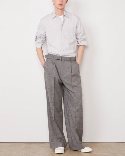 Guido Stripe Poplin | White/Grey/Black