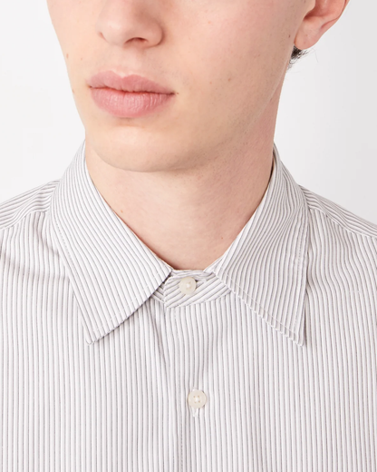 Guido Stripe Poplin | White/Grey/Black