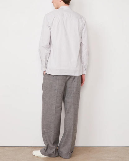 Guido Stripe Poplin | White/Grey/Black