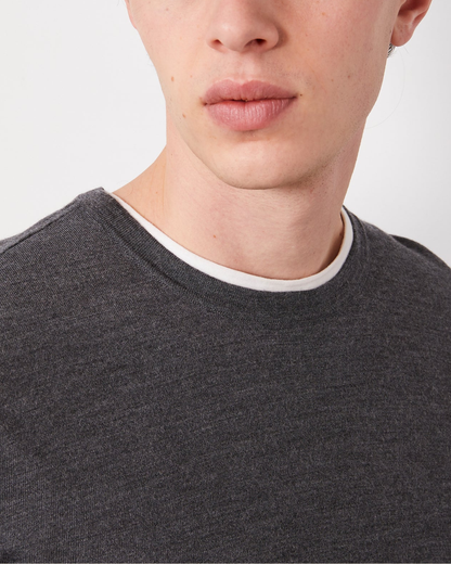 Liev L/S Tee | Mid Heather Grey