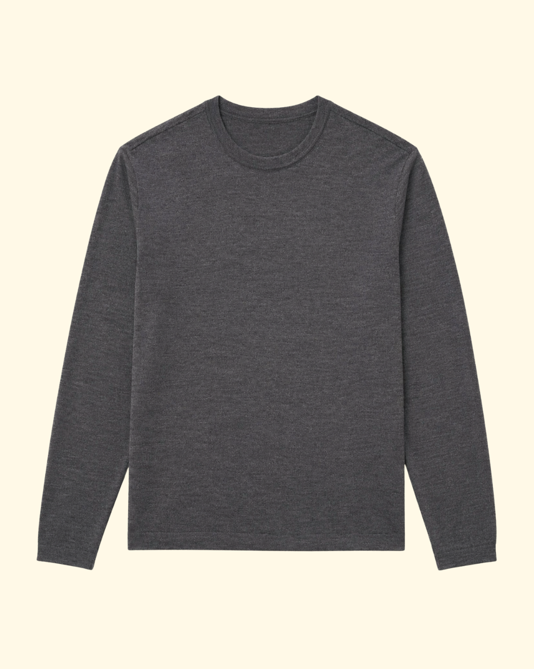 Liev L/S Tee | Mid Heather Grey