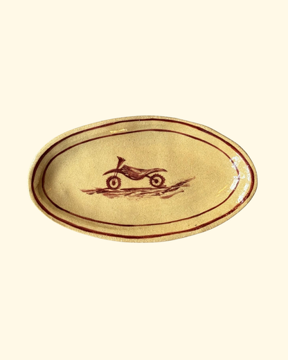 Dirt Bike Plate | Oval Bistro