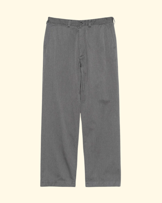 Wide Straight Chino Pants | Heather Gray