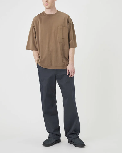 Wide Straight Chino Pants | Navy
