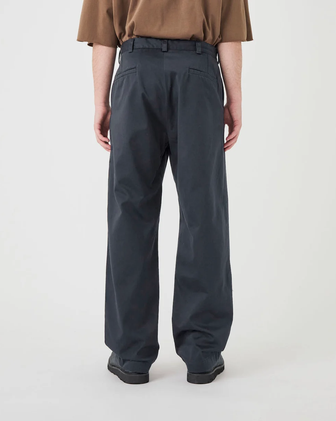 Wide Straight Chino Pants | Navy