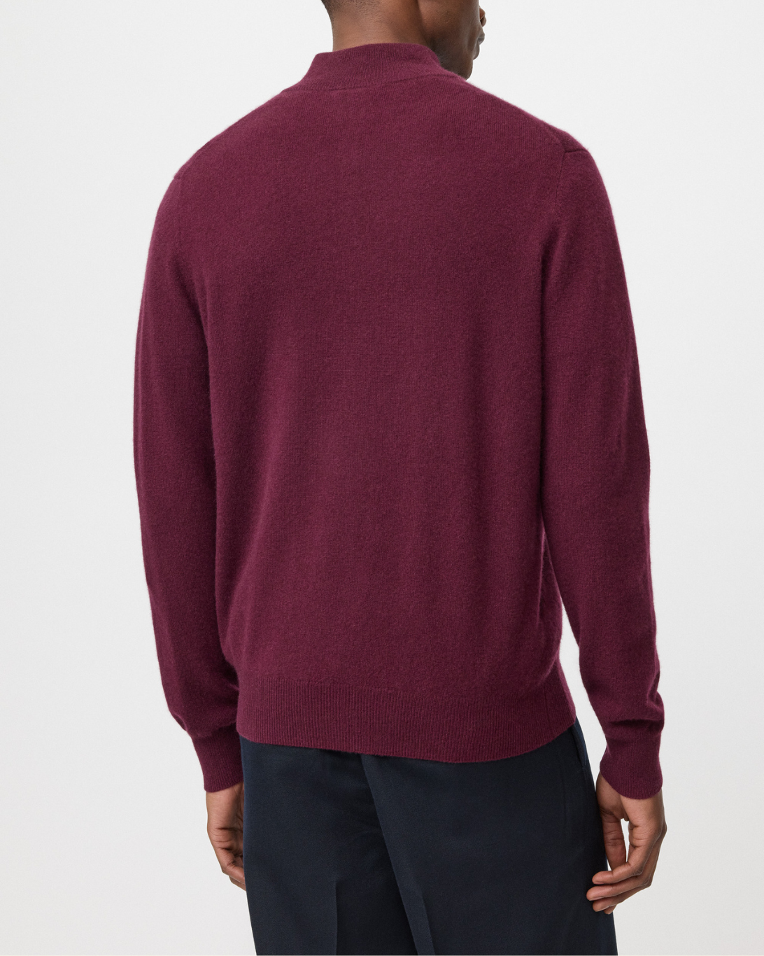 Cashmere Half Zip | Bordeaux