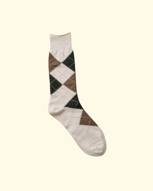 Argyle Socks | White