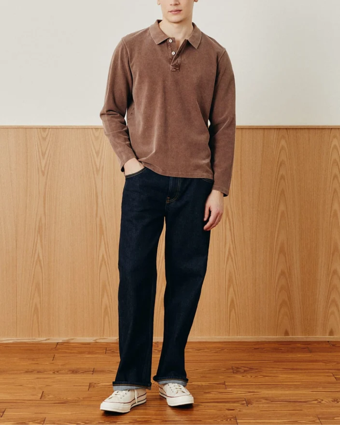 L/S Pique Polo | Brown