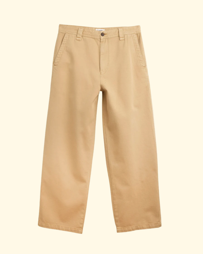 Wide Twill Pant | Tan