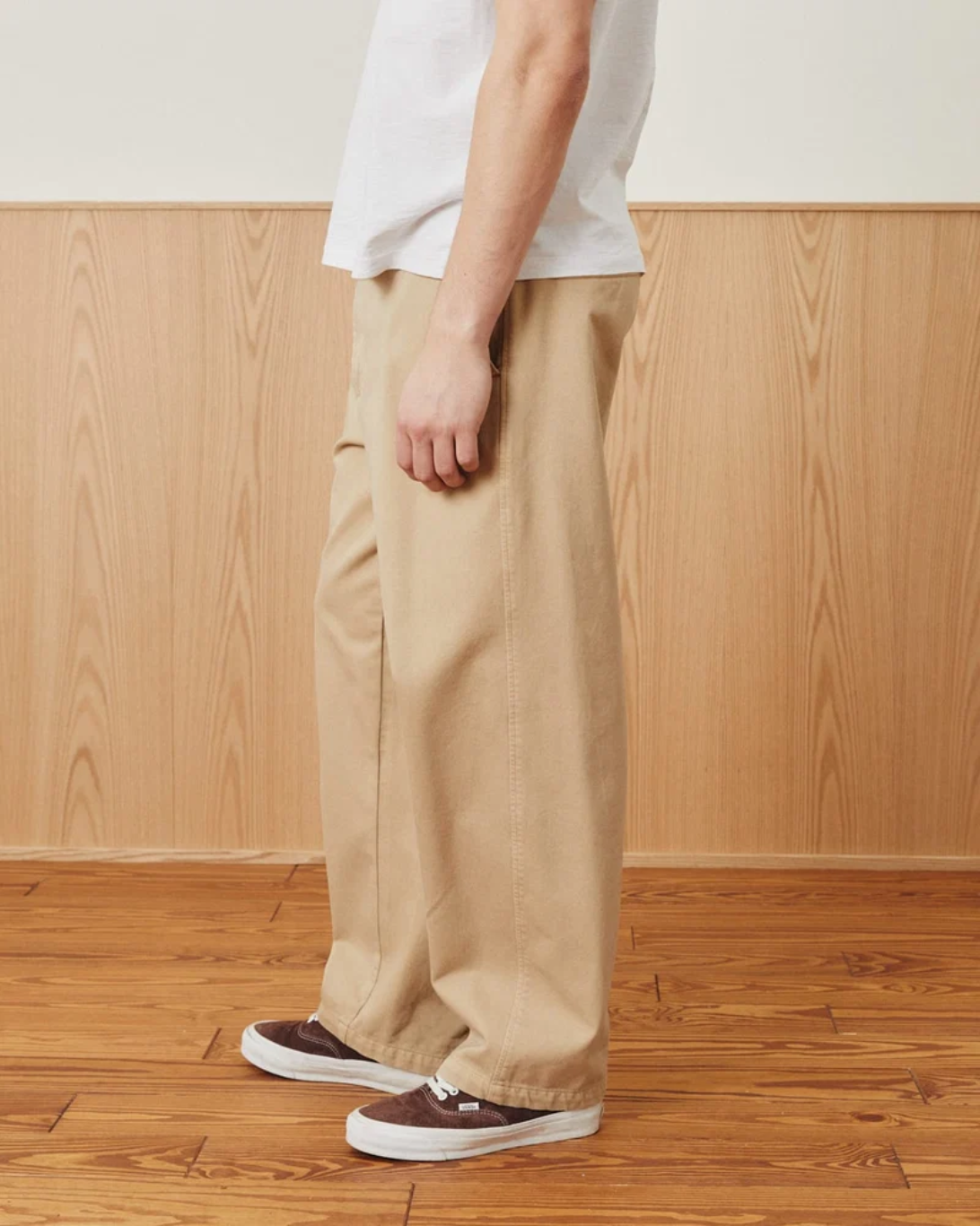 Wide Twill Pant | Tan