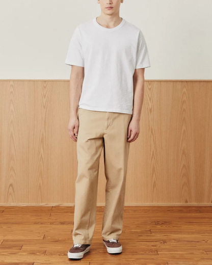 Wide Twill Pant | Tan